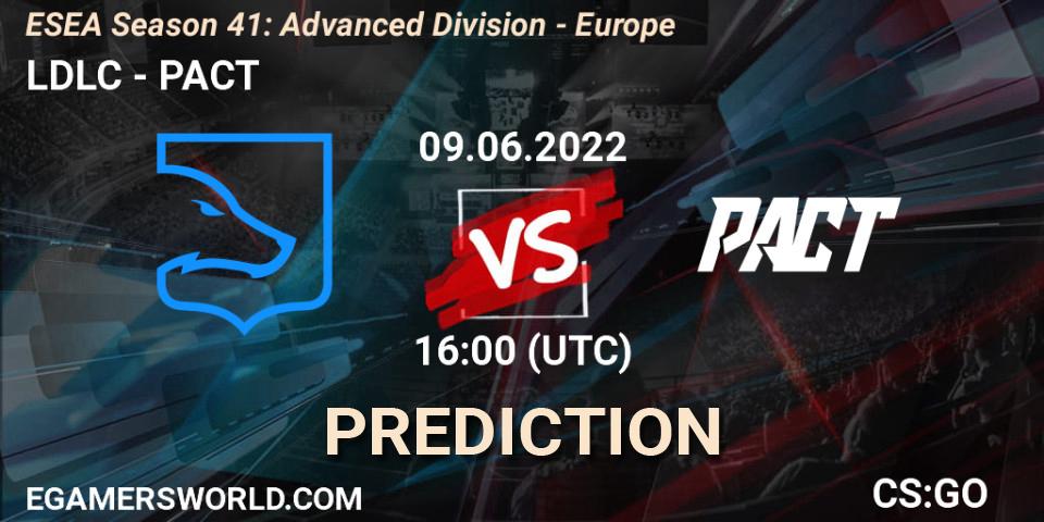 Pronósticos LDLC - PACT. 09.06.2022 at 16:00. ESEA Season 41: Advanced Division - Europe - Counter-Strike (CS2)