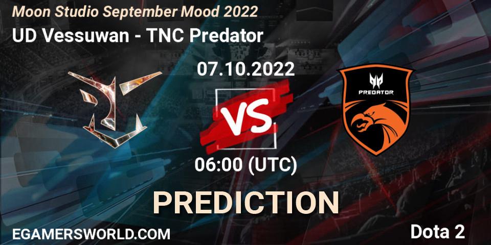 Pronósticos UD Vessuwan - TNC Predator. 07.10.22. Moon Studio September Mood 2022 - Dota 2