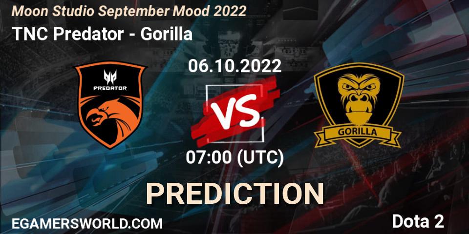 Pronósticos TNC Predator - Gorilla. 06.10.22. Moon Studio September Mood 2022 - Dota 2