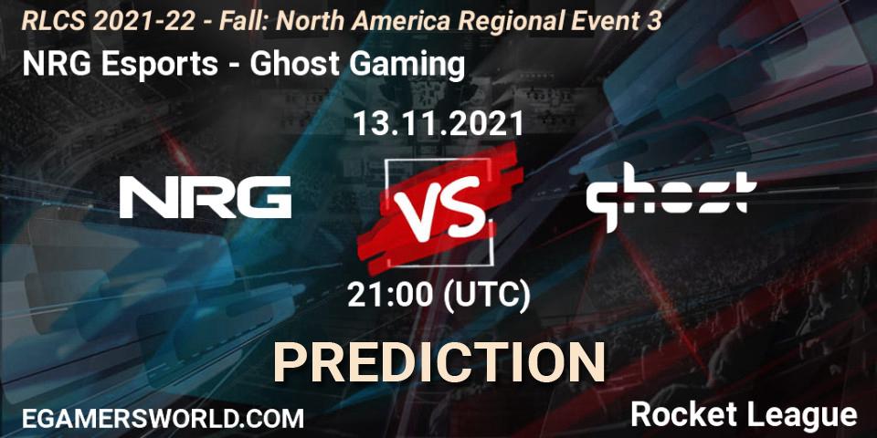 Pronósticos NRG Esports - Ghost Gaming. 13.11.21. RLCS 2021-22 - Fall: North America Regional Event 3 - Rocket League