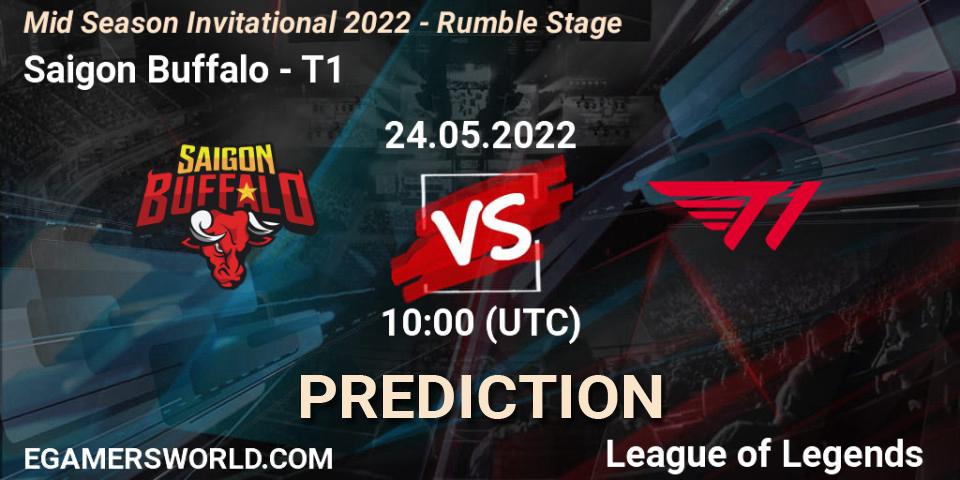 Pronósticos Saigon Buffalo - T1. 24.05.2022 at 07:45. Mid Season Invitational 2022 - Rumble Stage - LoL