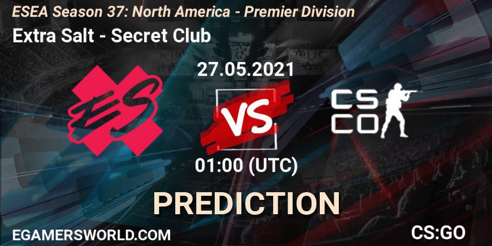 Pronósticos Extra Salt - Secret Club. 27.05.21. ESEA Season 37: North America - Premier Division - CS2 (CS:GO)