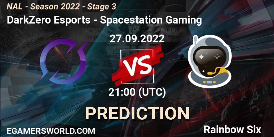 Pronósticos DarkZero Esports - Spacestation Gaming. 27.09.22. NAL - Season 2022 - Stage 3 - Rainbow Six