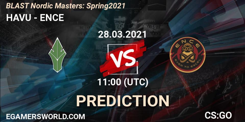 Pronósticos HAVU - ENCE. 28.03.2021 at 11:00. BLAST Nordic Masters: Spring 2021 - Counter-Strike (CS2)