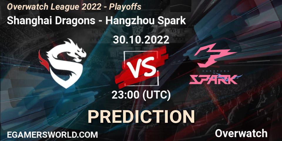 Pronósticos Shanghai Dragons - Hangzhou Spark. 30.10.22. Overwatch League 2022 - Playoffs - Overwatch