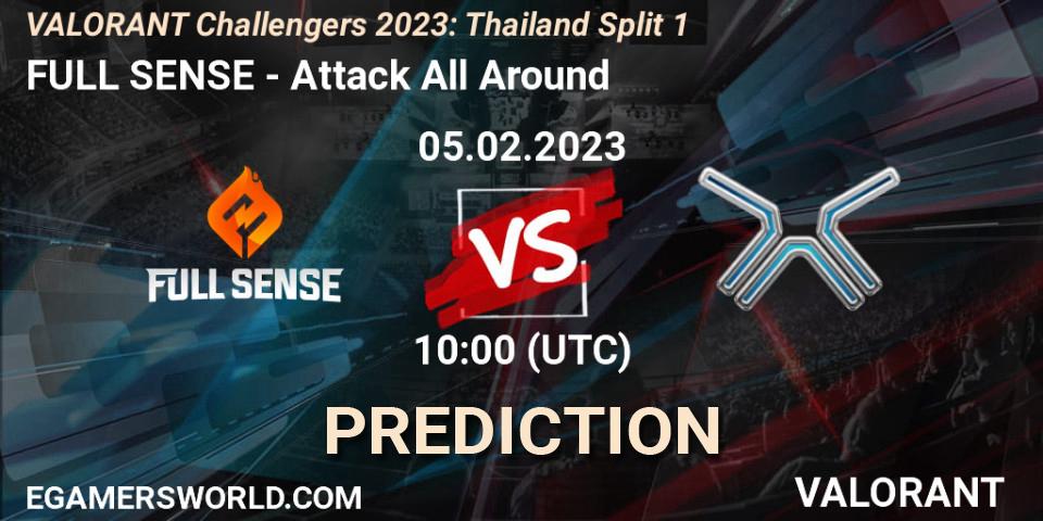 Pronósticos FULL SENSE - Attack All Around. 05.02.23. VALORANT Challengers 2023: Thailand Split 1 - VALORANT