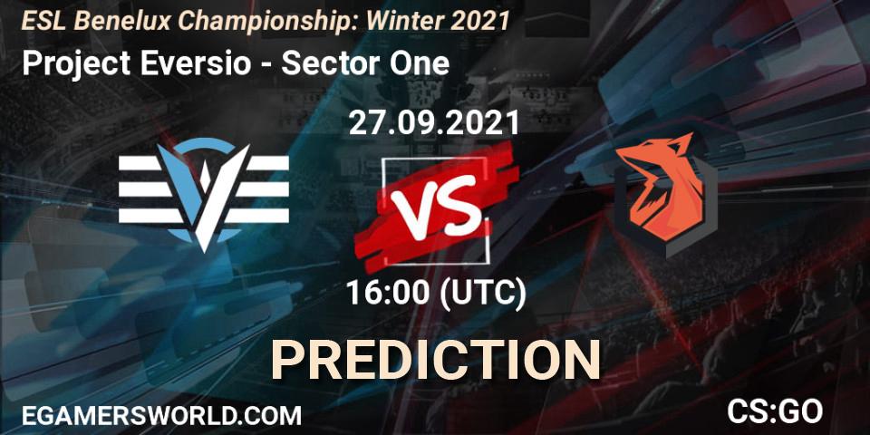 Pronósticos Project Eversio - Sector One. 27.09.2021 at 16:00. ESL Benelux Championship: Winter 2021 - Counter-Strike (CS2)