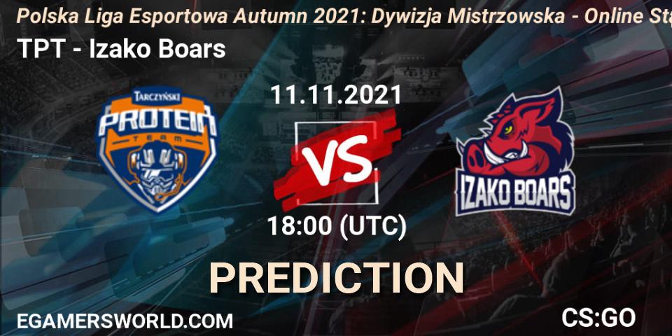 Pronósticos TPT - Izako Boars. 11.11.21. Polska Liga Esportowa Autumn 2021: Dywizja Mistrzowska - Online Stage - CS2 (CS:GO)