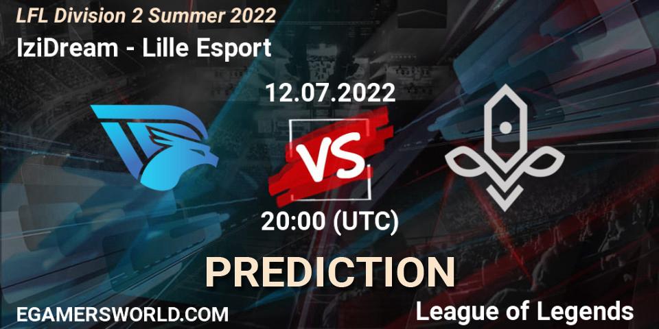Pronósticos IziDream - Lille Esport. 12.07.2022 at 20:00. LFL Division 2 Summer 2022 - LoL