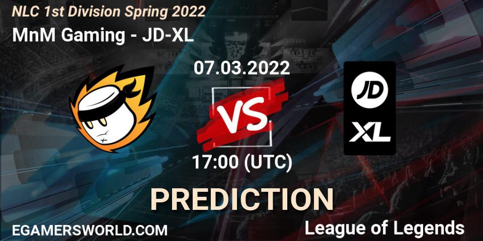 Pronósticos MnM Gaming - JD-XL. 07.03.2022 at 17:00. NLC 1st Division Spring 2022 - LoL