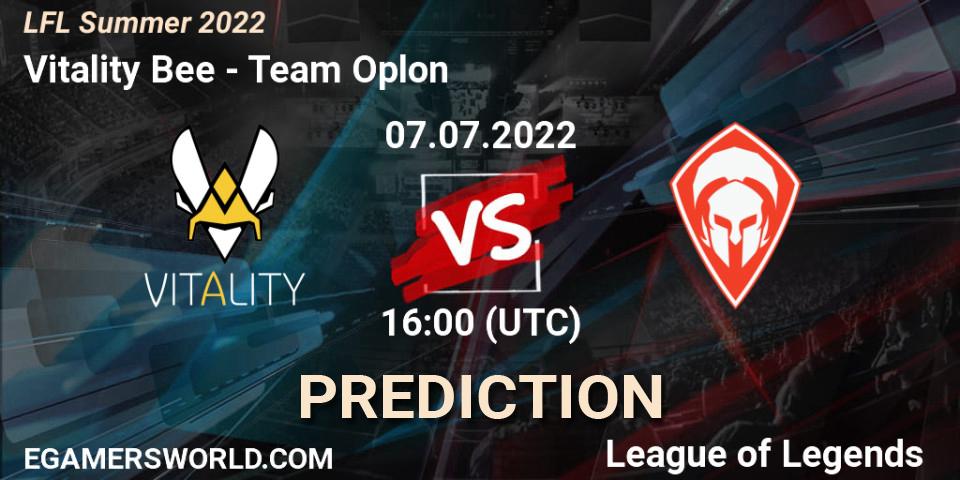 Pronósticos Vitality Bee - Team Oplon. 07.07.22. LFL Summer 2022 - LoL