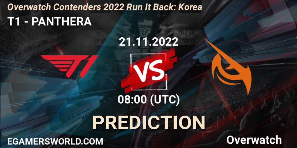 Pronósticos T1 - PANTHERA. 21.11.22. Overwatch Contenders 2022 Run It Back: Korea - Overwatch
