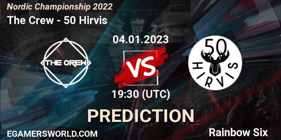 Pronósticos The Crew - 50 Hirvis. 04.01.2023 at 19:30. Nordic Championship 2022 - Rainbow Six