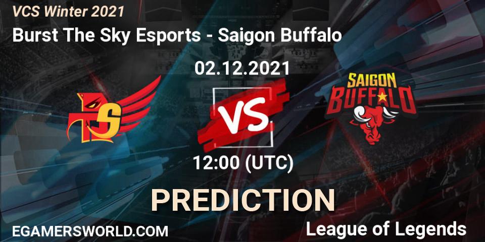 Pronósticos Burst The Sky Esports - Saigon Buffalo. 02.12.2021 at 12:00. VCS Winter 2021 - LoL