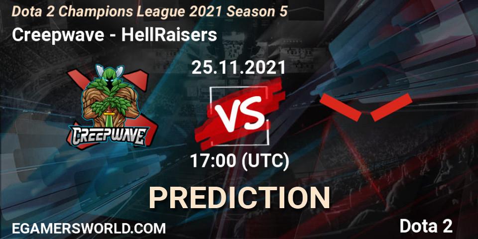 Pronósticos Creepwave - HellRaisers. 25.11.21. Dota 2 Champions League 2021 Season 5 - Dota 2