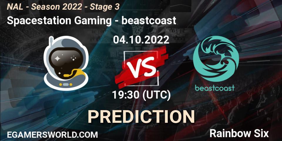 Pronósticos Spacestation Gaming - beastcoast. 04.10.2022 at 19:30. NAL - Season 2022 - Stage 3 - Rainbow Six