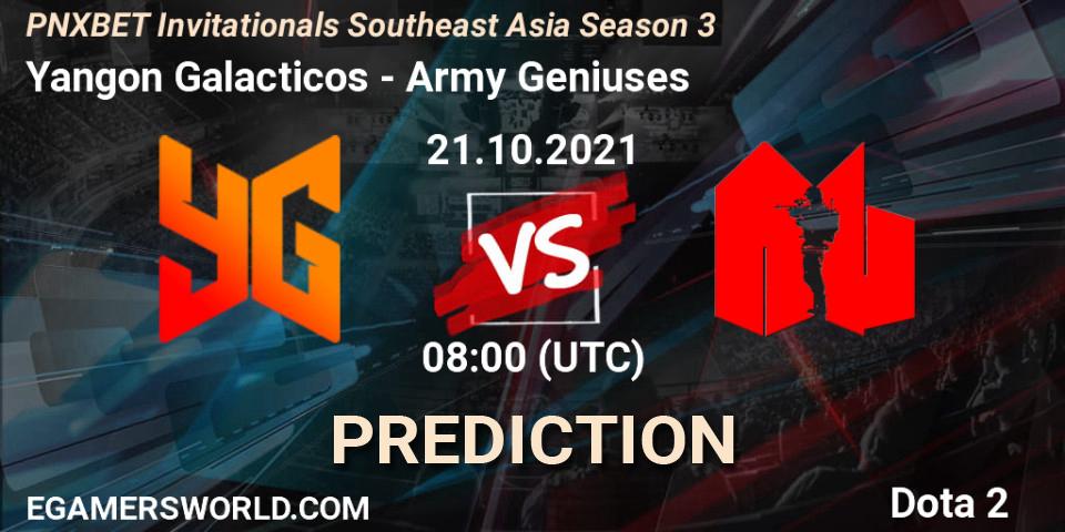 Pronósticos Yangon Galacticos - Army Geniuses. 21.10.2021 at 08:25. PNXBET Invitationals Southeast Asia Season 3 - Dota 2