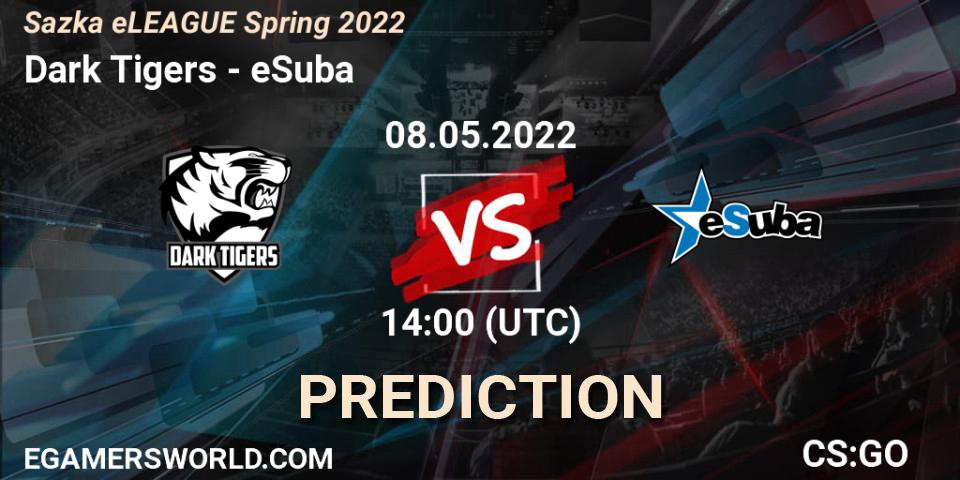 Pronósticos Dark Tigers - eSuba. 08.05.2022 at 14:00. Sazka eLEAGUE Spring 2022 - Counter-Strike (CS2)