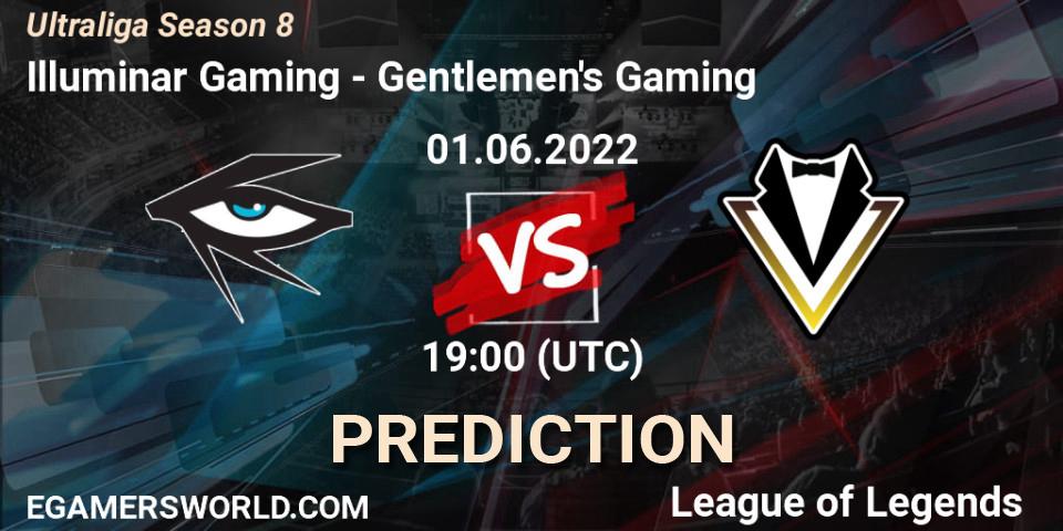 Pronósticos Illuminar Gaming - Gentlemen's Gaming. 01.06.2022 at 19:30. Ultraliga Season 8 - LoL