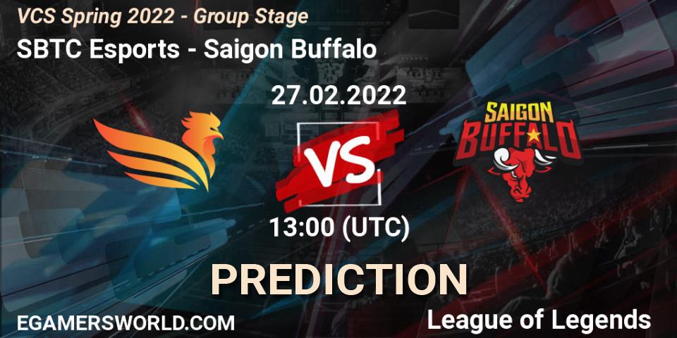 Pronósticos SBTC Esports - Saigon Buffalo. 27.02.2022 at 13:00. VCS Spring 2022 - Group Stage - LoL