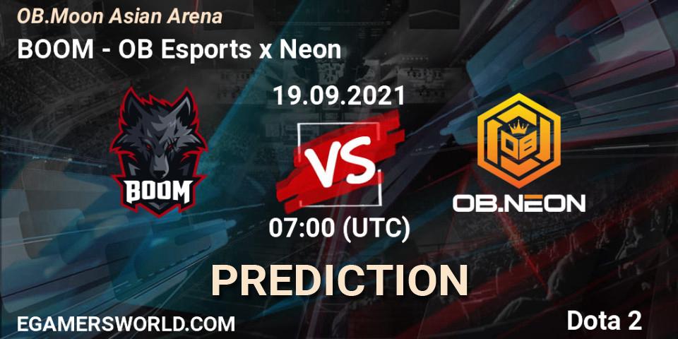 Pronósticos BOOM - OB Esports x Neon. 19.09.2021 at 07:00. OB.Moon Asian Arena - Dota 2