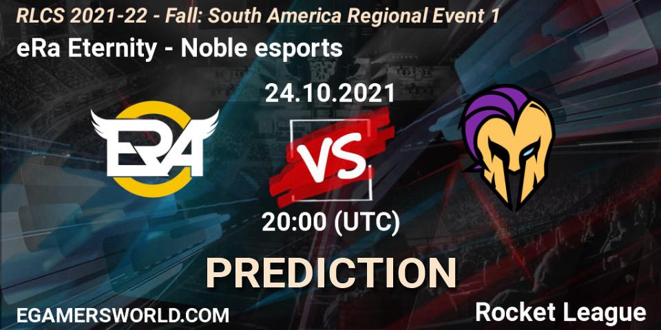 Pronósticos eRa Eternity - Noble esports. 24.10.2021 at 20:00. RLCS 2021-22 - Fall: South America Regional Event 1 - Rocket League