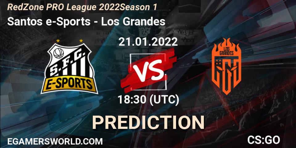Pronósticos Santos e-Sports - Los Grandes. 21.01.22. RedZone PRO League 2022 Season 1 - CS2 (CS:GO)