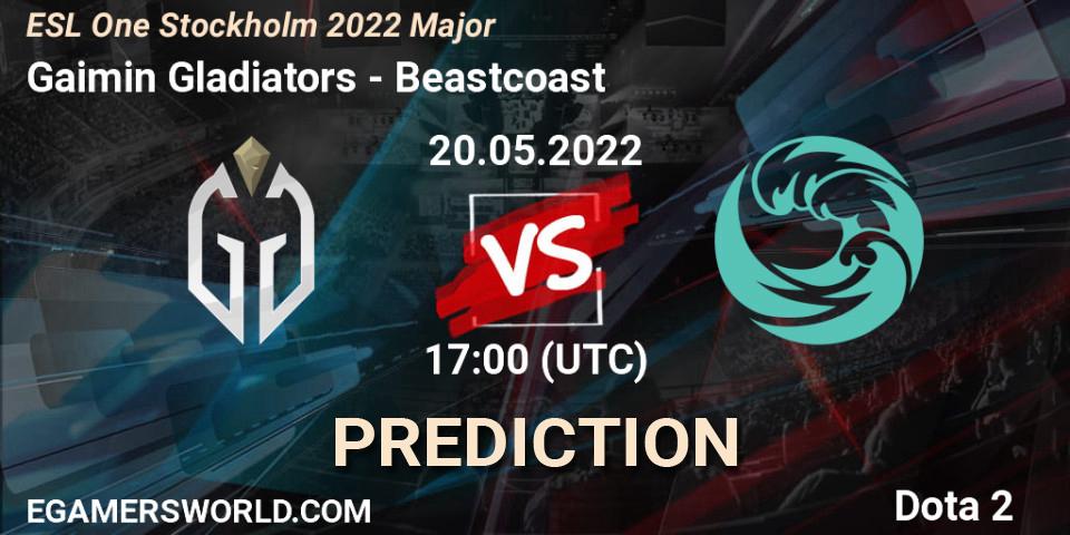 Pronósticos Gaimin Gladiators - Beastcoast. 20.05.22. ESL One Stockholm 2022 Major - Dota 2