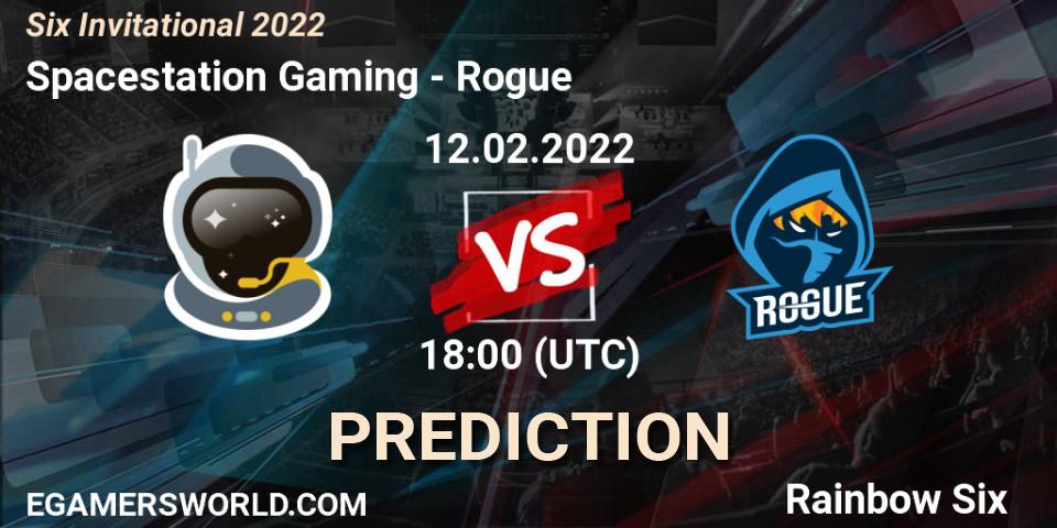 Pronósticos Spacestation Gaming - Rogue. 12.02.2022 at 18:00. Six Invitational 2022 - Rainbow Six