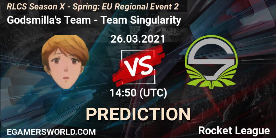 Pronósticos Godsmilla's Team - Team Singularity. 26.03.21. RLCS Season X - Spring: EU Regional Event 2 - Rocket League