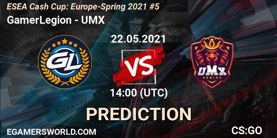 Pronósticos GamerLegion - UMX. 22.05.21. ESEA Cash Cup: Europe - Spring 2021 #5 - CS2 (CS:GO)