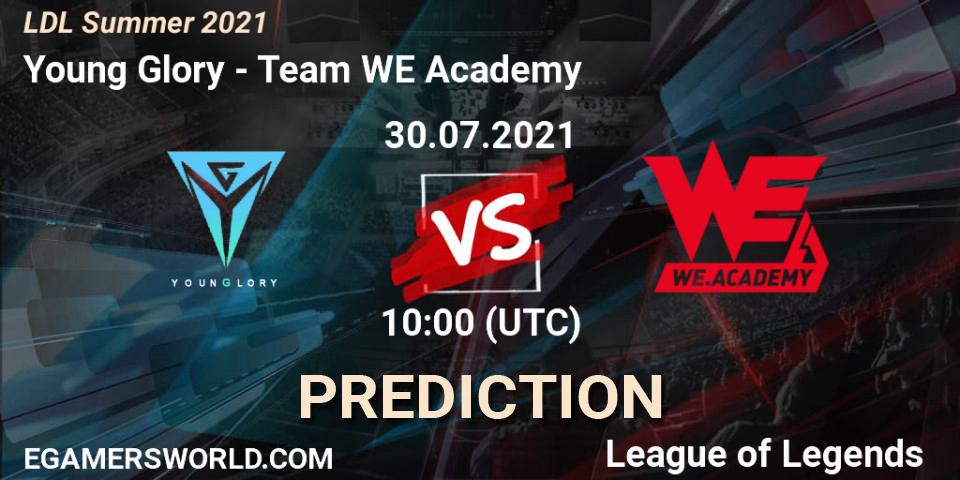 Pronósticos Young Glory - Team WE Academy. 31.07.21. LDL Summer 2021 - LoL