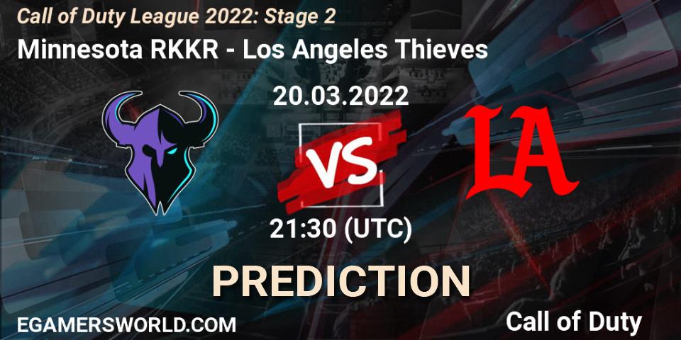 Pronósticos Minnesota RØKKR - Los Angeles Thieves. 20.03.22. Call of Duty League 2022: Stage 2 - Call of Duty