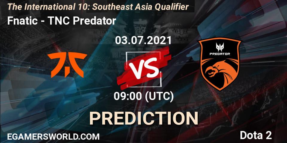 Pronósticos Fnatic - TNC Predator. 03.07.2021 at 09:31. The International 10: Southeast Asia Qualifier - Dota 2