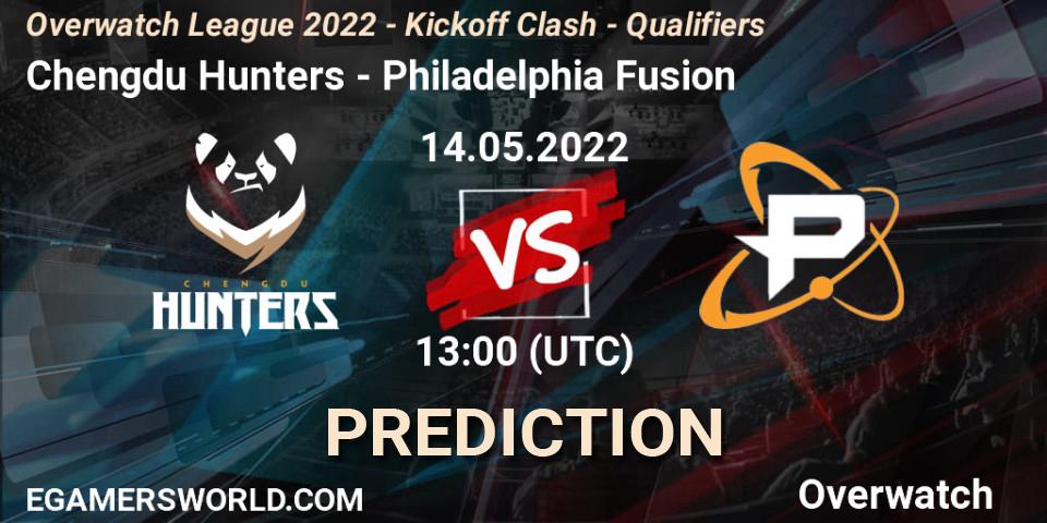 Pronósticos Chengdu Hunters - Philadelphia Fusion. 27.05.22. Overwatch League 2022 - Kickoff Clash - Qualifiers - Overwatch