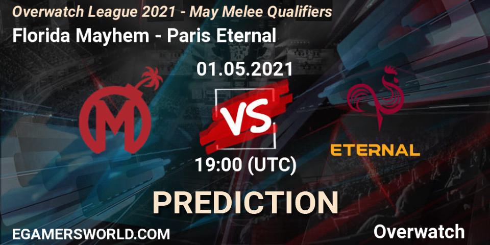 Pronósticos Florida Mayhem - Paris Eternal. 01.05.21. Overwatch League 2021 - May Melee Qualifiers - Overwatch