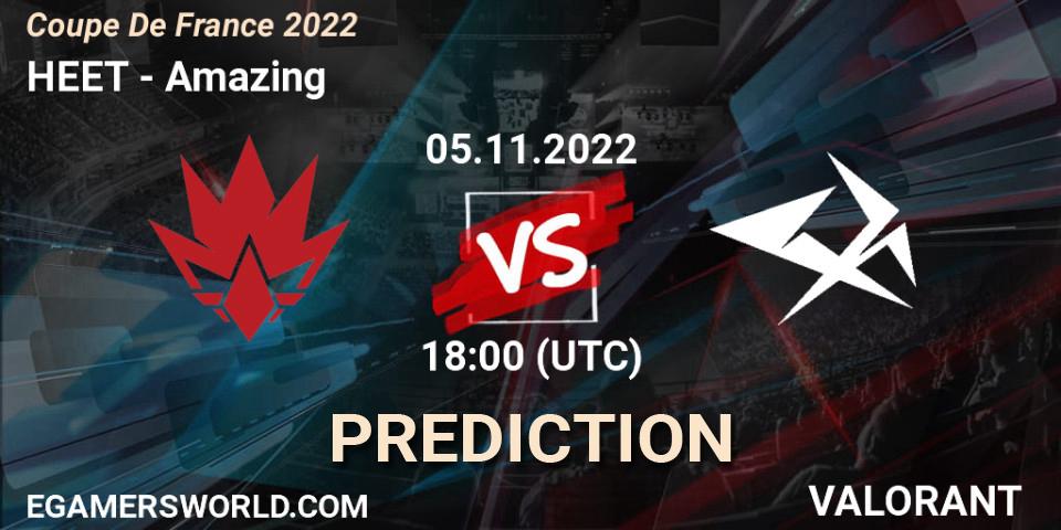 Pronósticos HEET - Amazing. 05.11.2022 at 17:30. Coupe De France 2022 - VALORANT