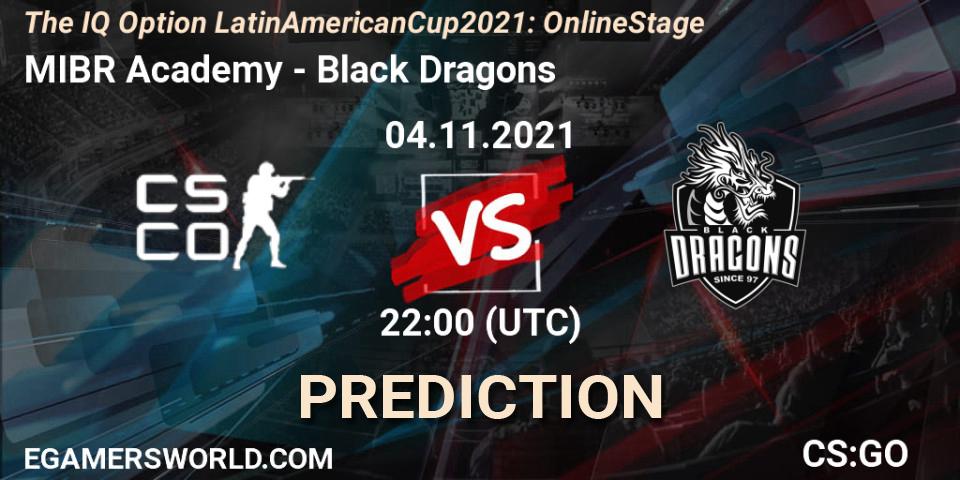 Pronósticos MIBR Academy - Black Dragons. 04.11.2021 at 22:00. The IQ Option Latin American Cup 2021: Online Stage - Counter-Strike (CS2)