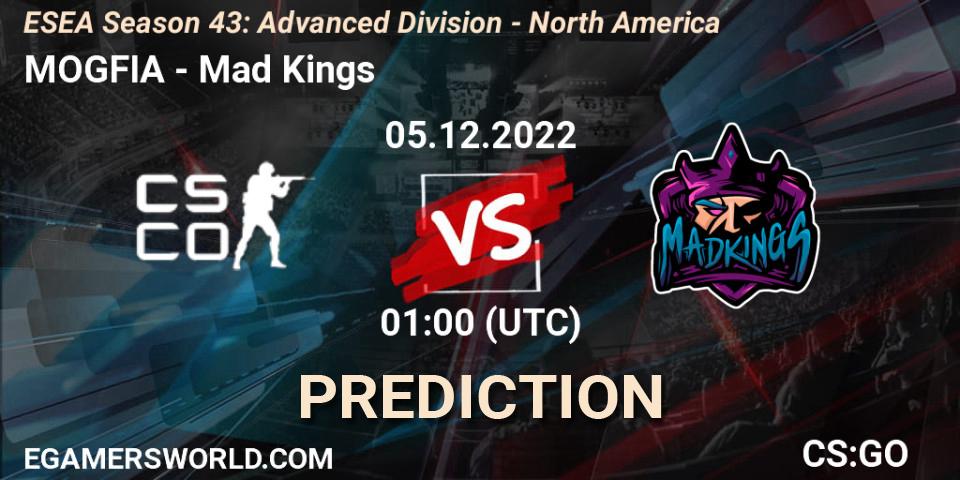 Pronósticos MOGFIA - Mad Kings. 05.12.22. ESEA Season 43: Advanced Division - North America - CS2 (CS:GO)