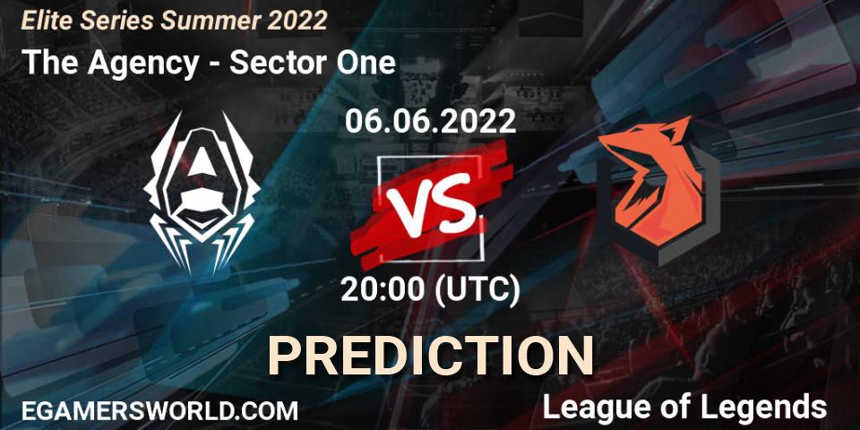 Pronósticos The Agency - Sector One. 06.06.2022 at 20:00. Elite Series Summer 2022 - LoL
