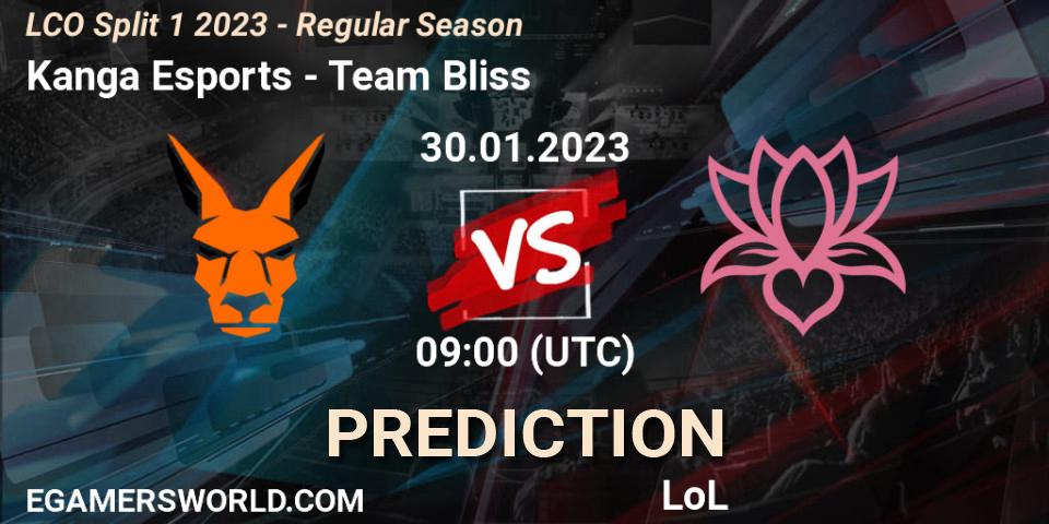 Pronósticos Kanga Esports - Team Bliss. 30.01.23. LCO Split 1 2023 - Regular Season - LoL