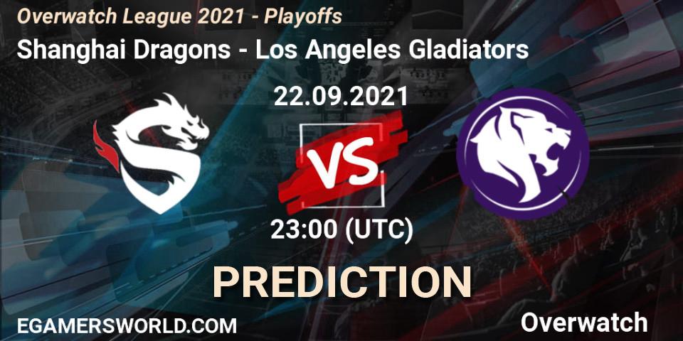 Pronósticos Shanghai Dragons - Los Angeles Gladiators. 23.09.21. Overwatch League 2021 - Playoffs - Overwatch