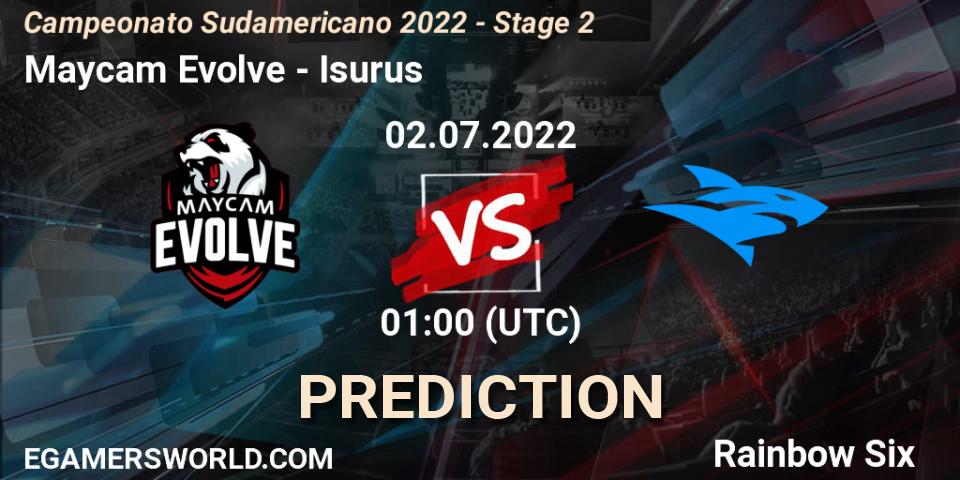 Pronósticos Maycam Evolve - Isurus. 02.07.2022 at 01:00. Campeonato Sudamericano 2022 - Stage 2 - Rainbow Six