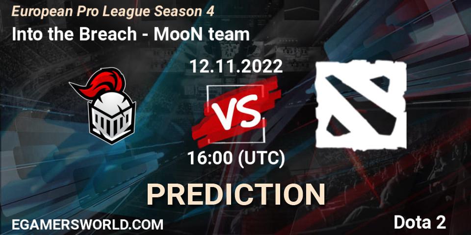 Pronósticos Into the Breach - MooN team. 12.11.22. European Pro League Season 4 - Dota 2
