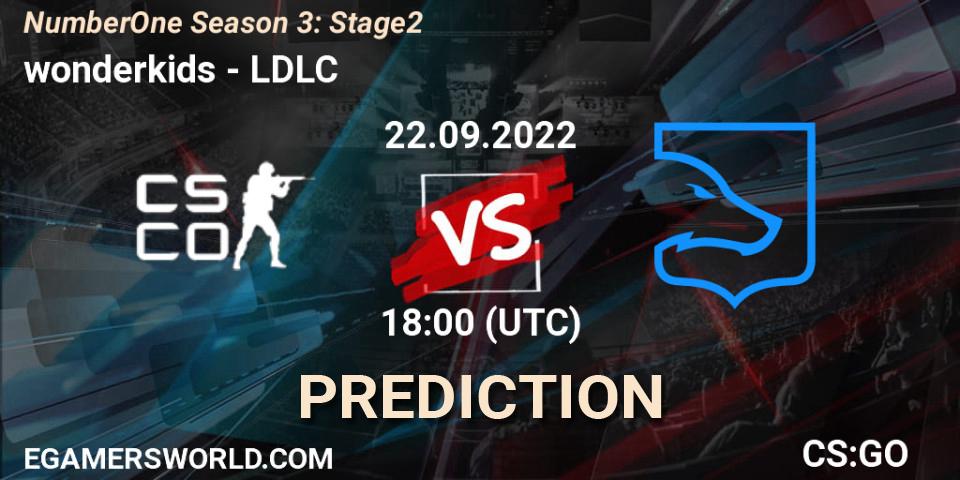 Pronósticos wonderkids - LDLC. 22.09.2022 at 18:00. NumberOne Season 3: Stage 2 - Counter-Strike (CS2)