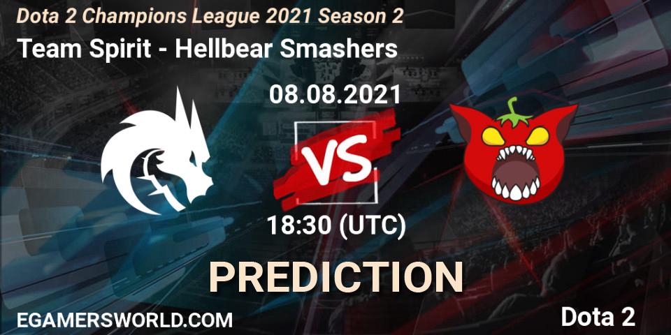 Pronósticos Team Spirit - Hellbear Smashers. 08.08.2021 at 18:51. Dota 2 Champions League 2021 Season 2 - Dota 2