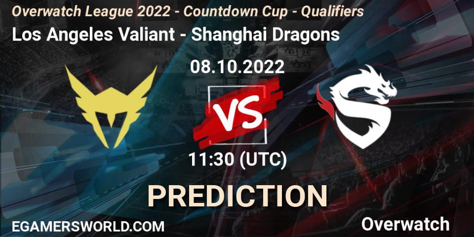 Pronósticos Los Angeles Valiant - Shanghai Dragons. 08.10.22. Overwatch League 2022 - Countdown Cup - Qualifiers - Overwatch
