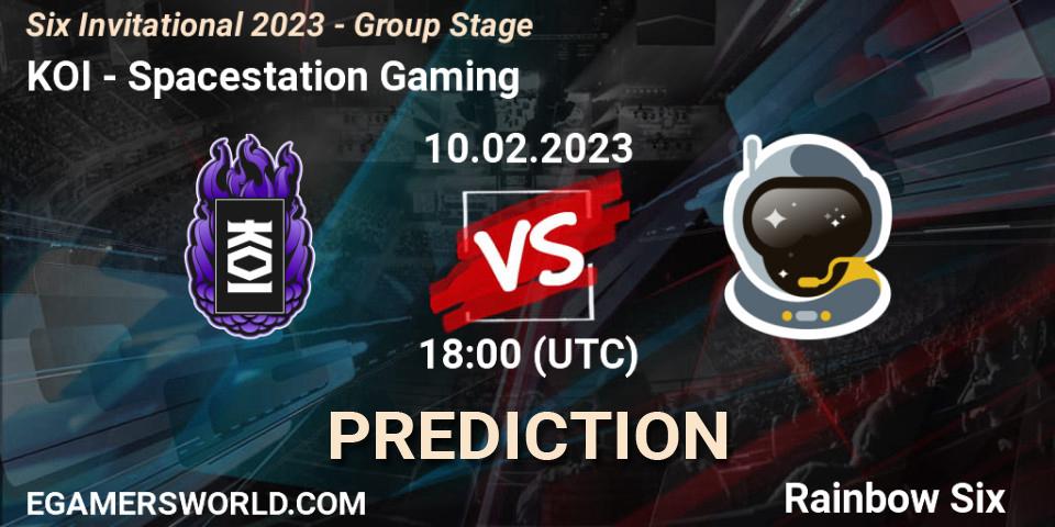 Pronósticos KOI - Spacestation Gaming. 10.02.23. Six Invitational 2023 - Group Stage - Rainbow Six