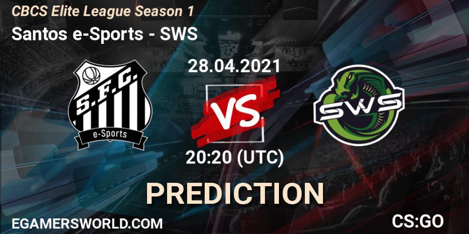 Pronósticos Santos e-Sports - SWS. 28.04.2021 at 20:20. CBCS Elite League Season 1 - Counter-Strike (CS2)