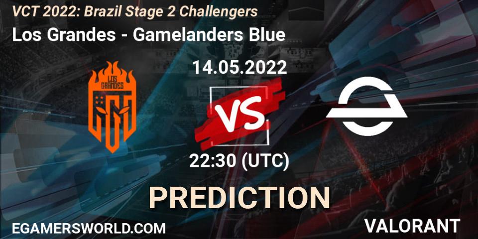 Pronósticos Los Grandes - Gamelanders Blue. 14.05.2022 at 22:30. VCT 2022: Brazil Stage 2 Challengers - VALORANT